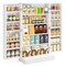 White MDF Pantry Cabinet with 5-Tier Storage and Adjustable Shelves